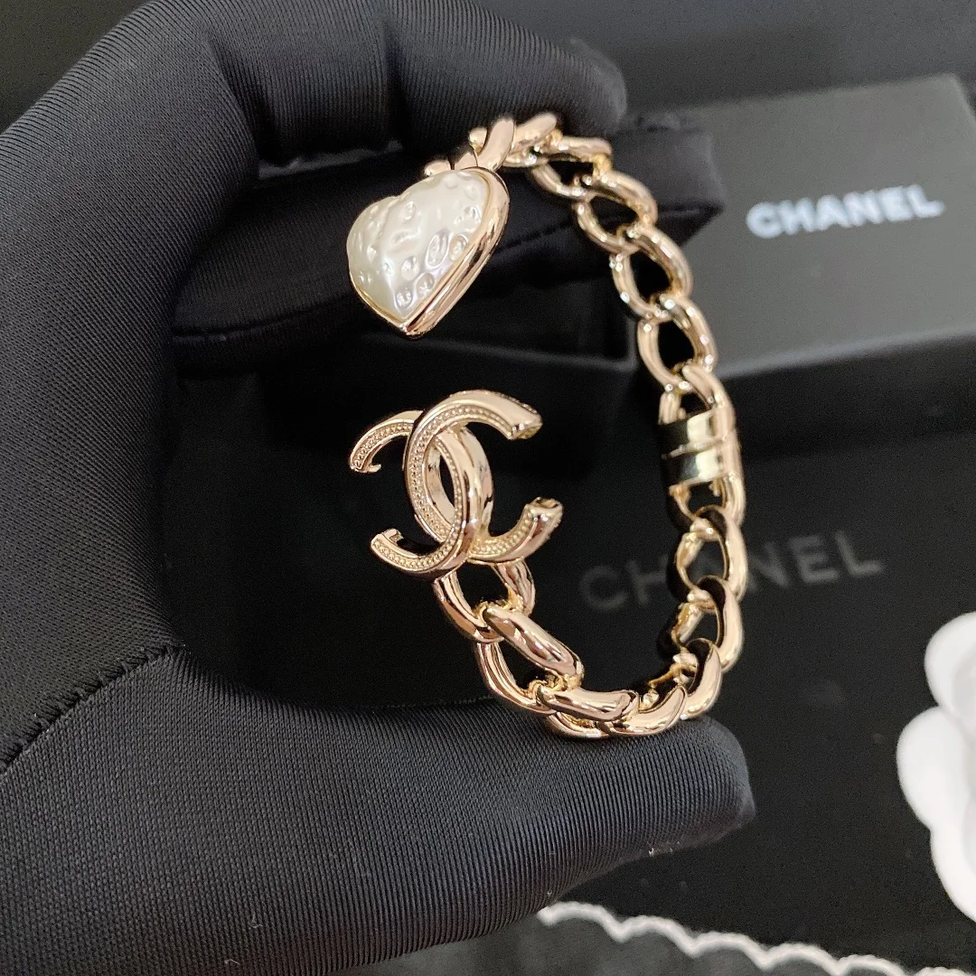 Chanel heart chain bracelet