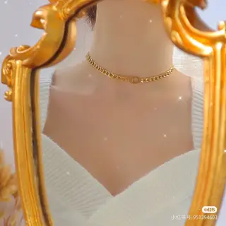 Dior exquisite woman chain necklace a must-have for noble girls and celebrities. New letter