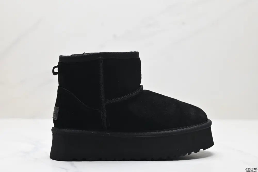 UGG Zhou Dongyu same style thick-soled snow boots for women 2024 new style leather and fur