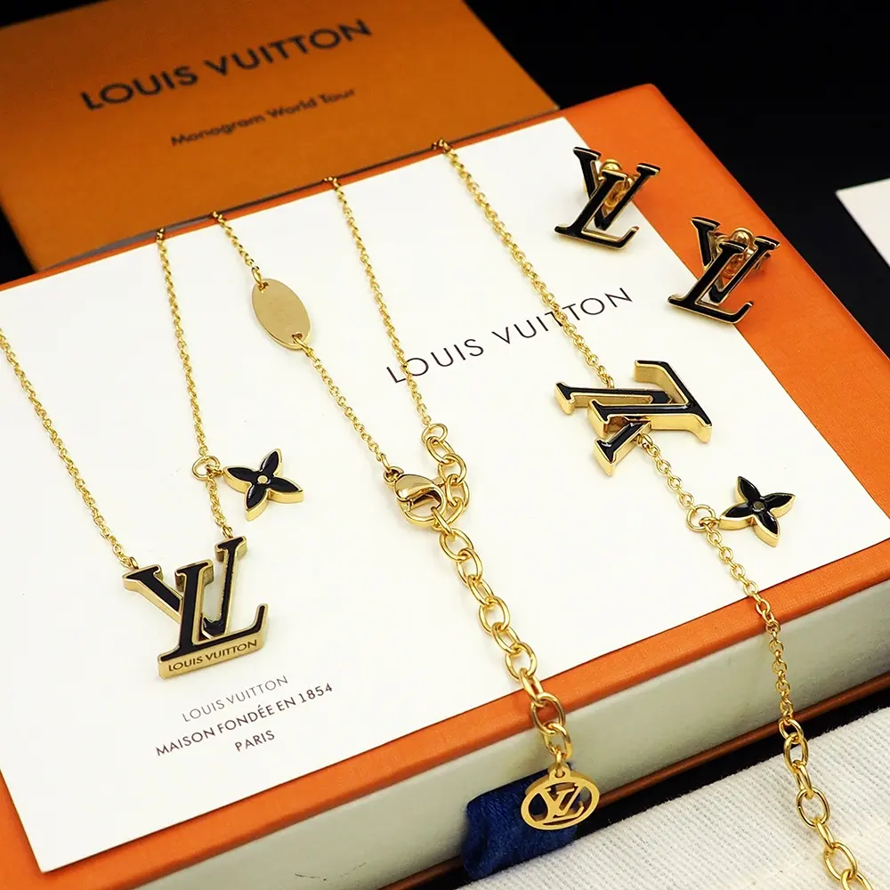 Louis Vuitton Necklace Bracelet Earrings