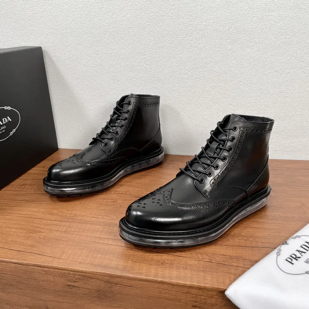Prada men’s high-top slip-on air cushion shoes