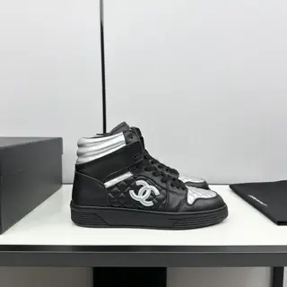 Chanel thick-soled panda sneakers