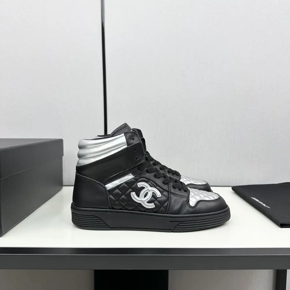 Chanel thick-soled panda sneakers