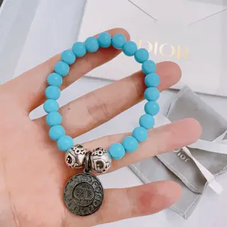 DIOR Multi-element agate Thai silver style bracelet