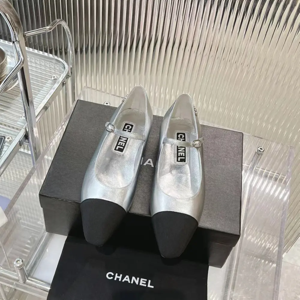 Chanel oblique square toe high heel shoes