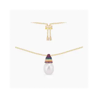 Apm monaco new rainbow pearl necklace for women