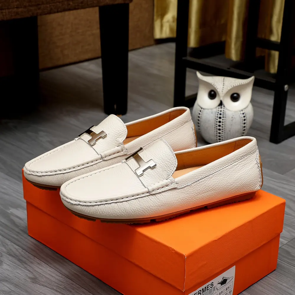 Hermès classic slip-on shoes 1:1 mold opening Original quality Using imported cowhide