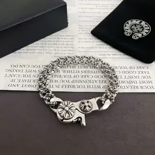 Chrome Hearts classic vintage full flower lobster clasp bracelet