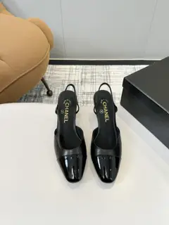 Chanel classic slingback high-heeled sandals