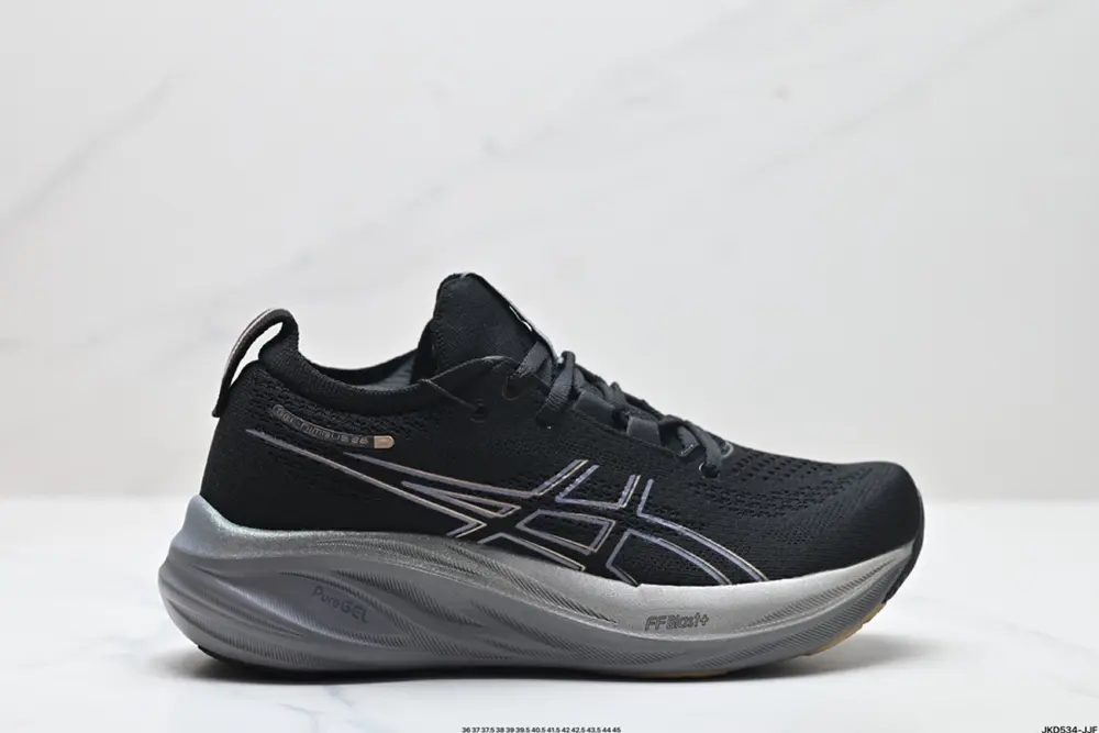 ASICS GEL-NIMBUS 26 stable running shoes have a double-layer jacquard mesh design on the 1011B794-021