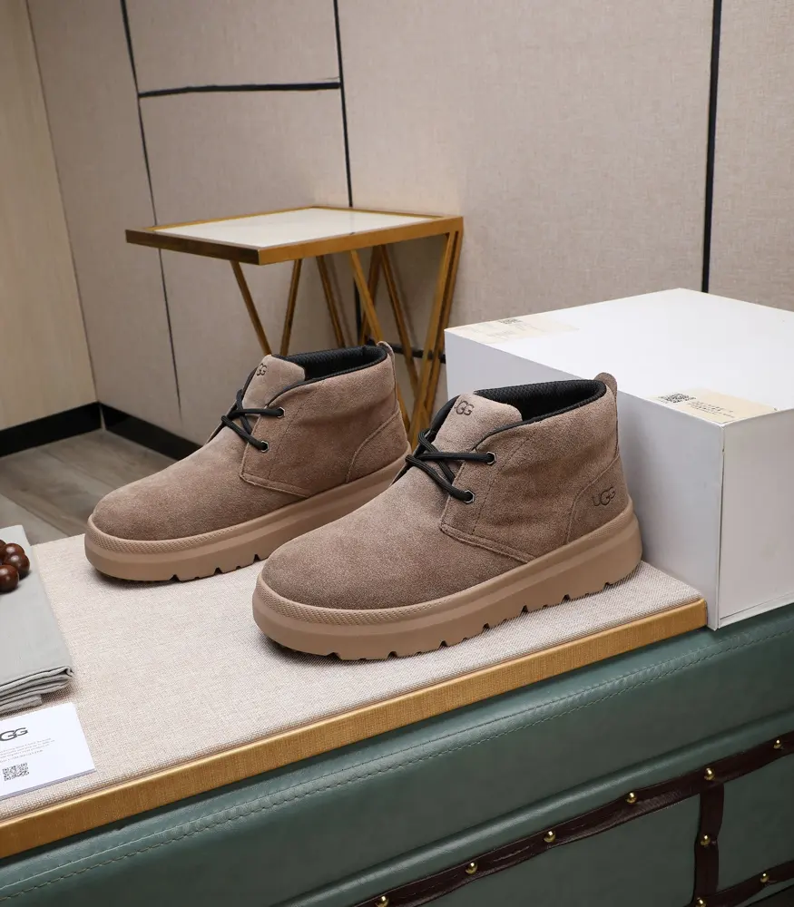 UGG fur and leather warm snow boots