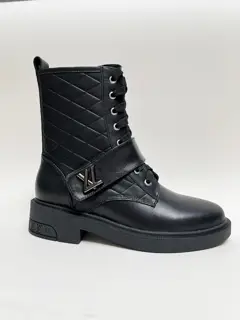 Louis Vuitton Citizen mid-calf boots flat boots with smooth cowhide diamond pattern echoing