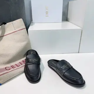 Dior logo mules