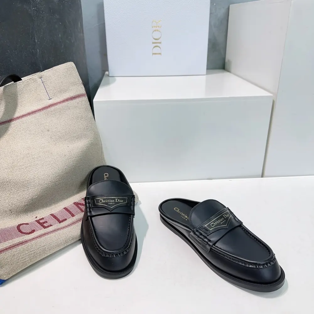Dior logo mules