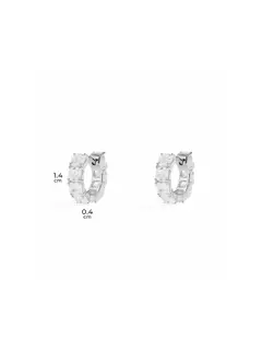 APM Monaco small square earrings classic design micro-inlaid earrings