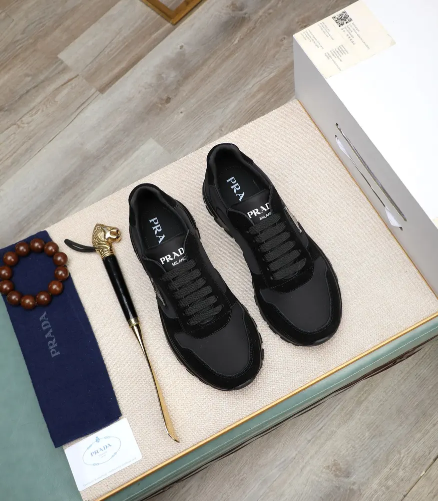 Prada casual shoes upper Italian imported calfskin breathable leather lining @ suitable for