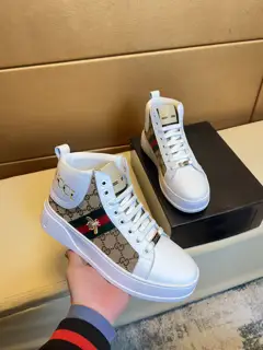 Gucci high top sneakers. A must-have casual shoe for trendy men Original brand imported