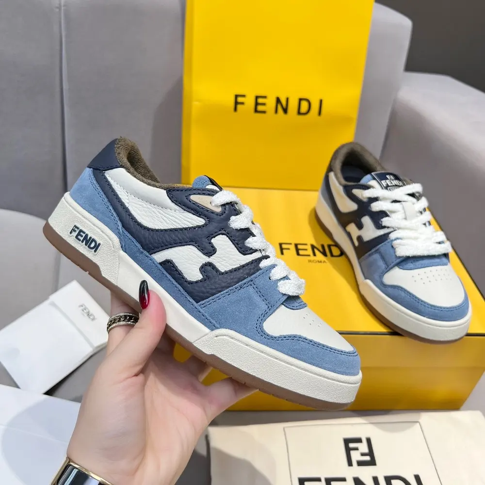 Fendi Match series thick-soled retro sports skateboard shoes 1:1 top quality