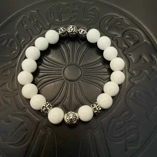 Chrome Hearts Classic Retro Multi-element White Agate Bracelet