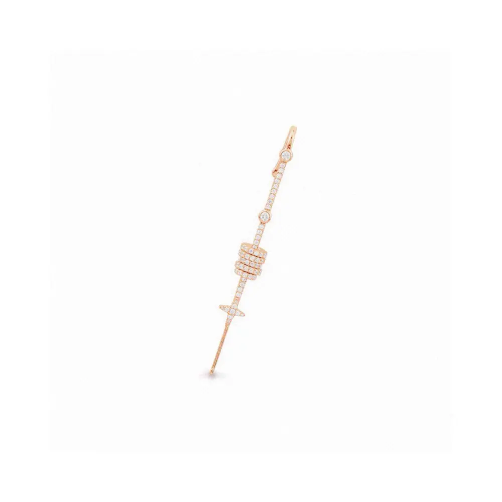 Apm monaco single sliding ring rotating earring clip