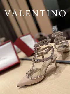 Valentino classic strappy rivet pointed stiletto sandals high heels