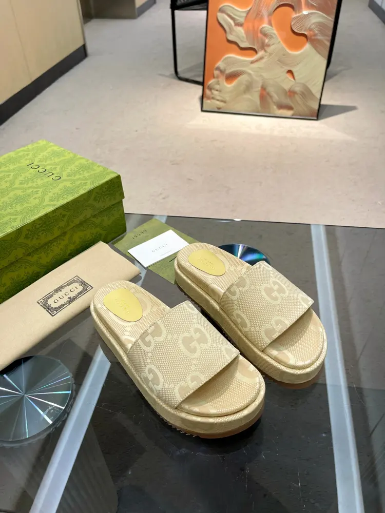 Gucci’s latest limited edition thick-soled slippers