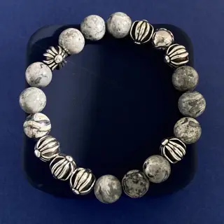 Chrome Hearts European and American retro unique design map natural texture round beads