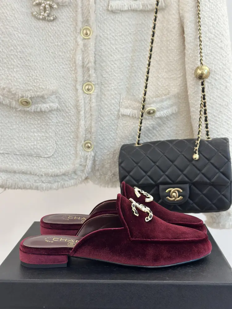 Chanel classic Chanel 25C early spring new product big double C Slippers