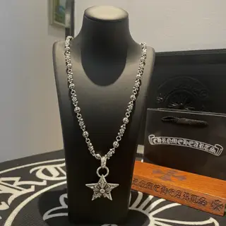 Chrome Hearts cross flower ball necklace