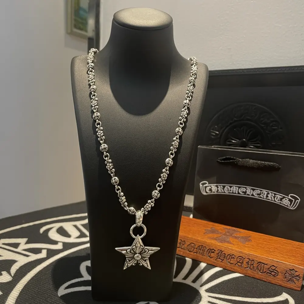 Chrome Hearts cross flower ball necklace