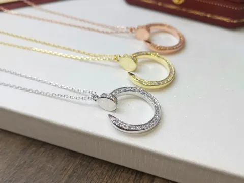 Cartier full diamond nail necklace Polished back Same as the counter Selected sub-gold