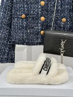 Dior furry slippers series