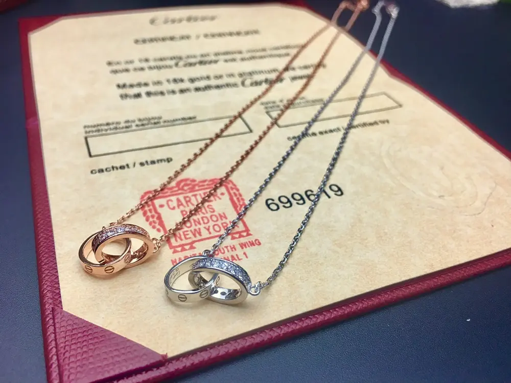 Cartier double ring necklace