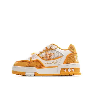 Louis Vuitton children’s fashion lace-up Velcro sneakers