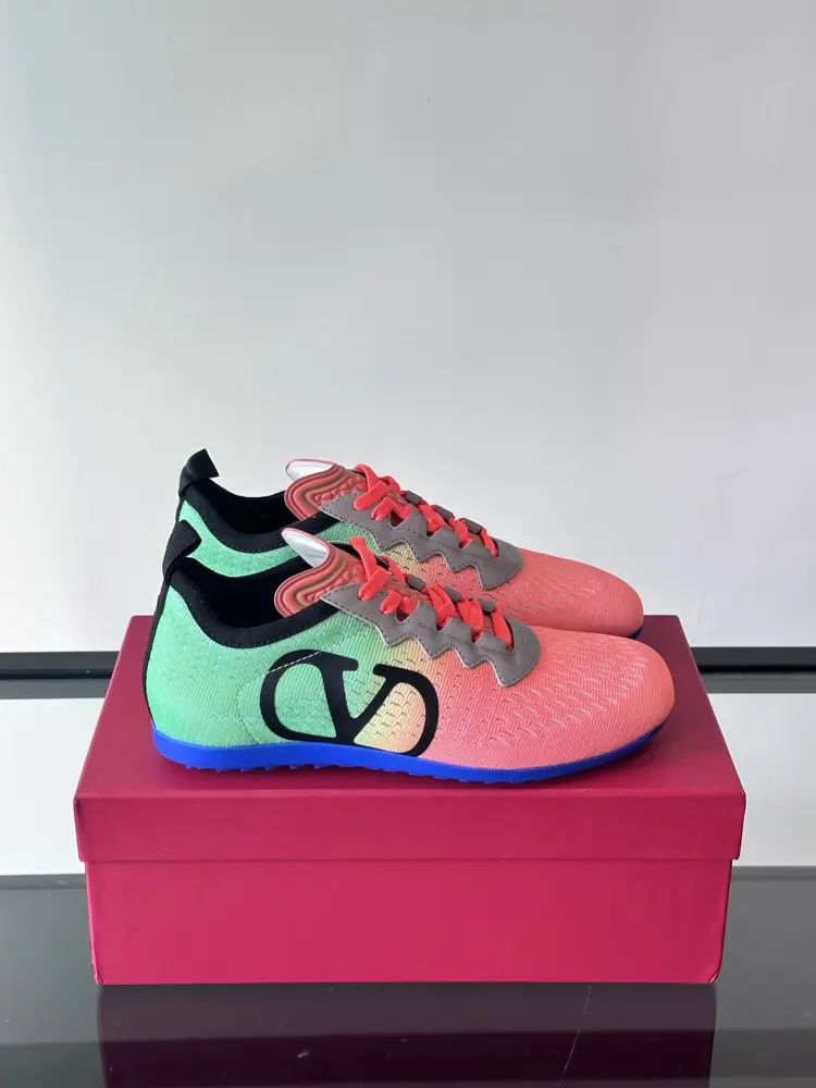 Valentino Chromathon series couples eyelet reflective ballet casual sports shoes Dexun shoes