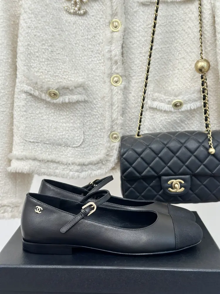 Chanel One-strap Thick Heel Mary Jane Shoes