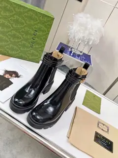 Open-edge bead GUCCI Hot sale 6-inch ankle boots Open-edge bead version is very easy to