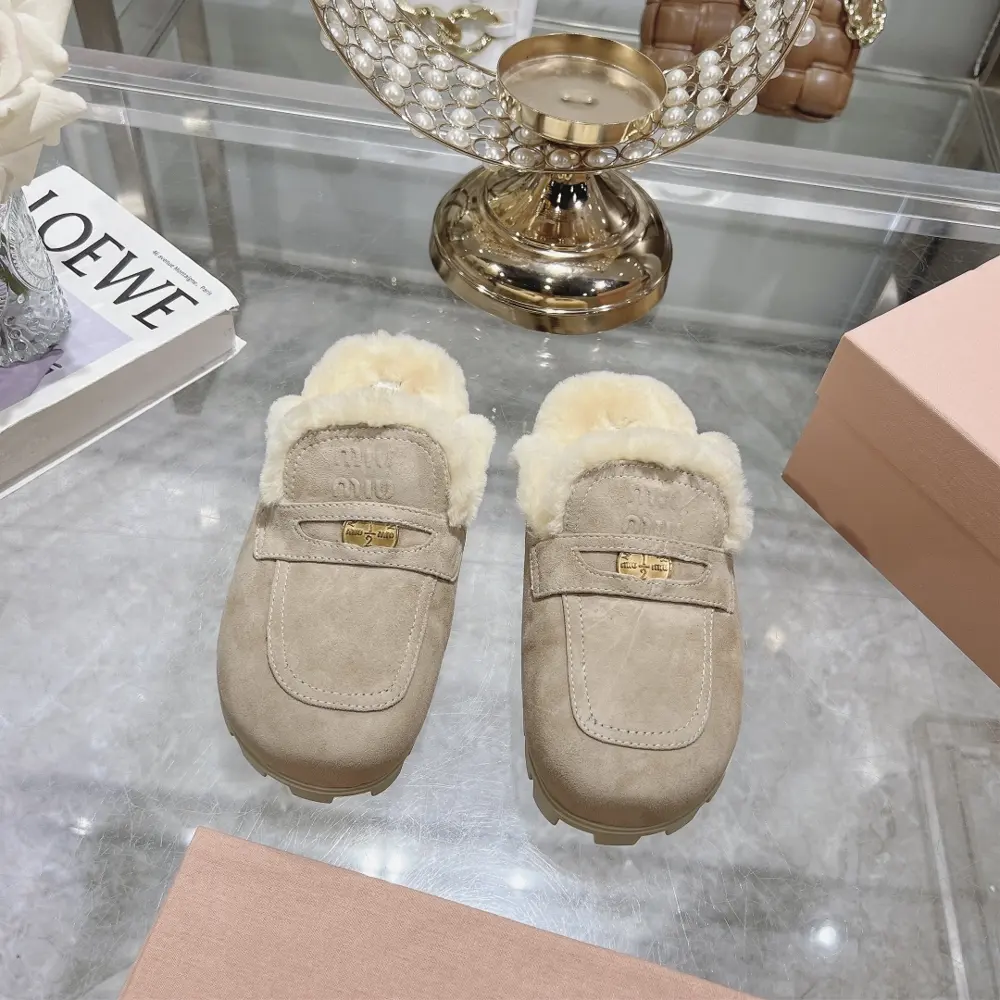 Miu Miu Miu wool Birkenstock Muller slippers