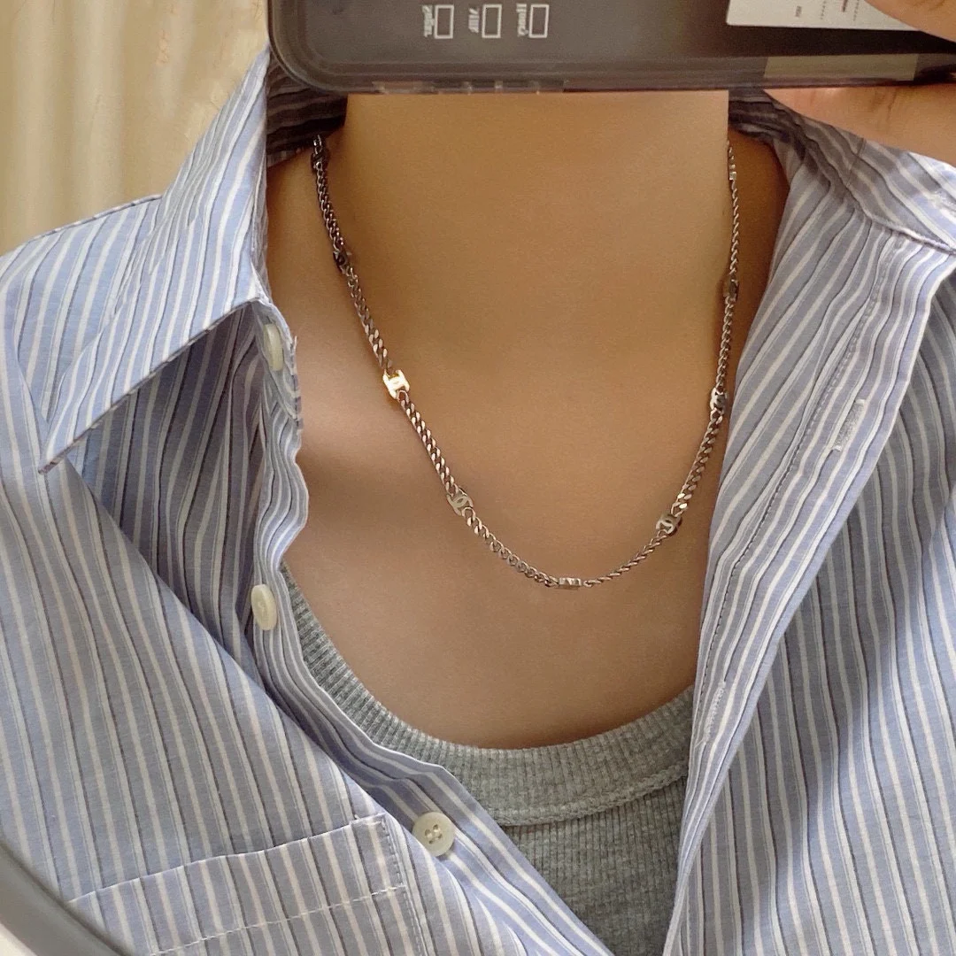 Chanel’s latest double C necklace Stainless steel color retention