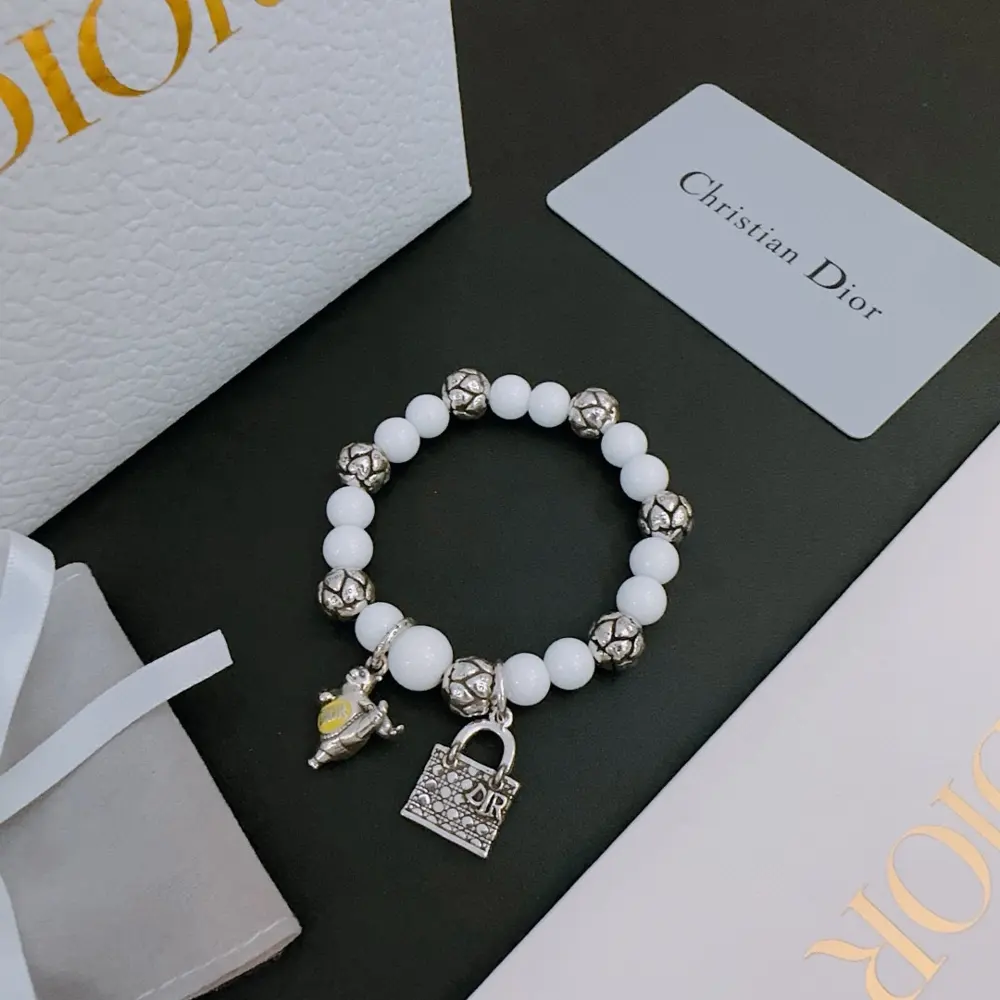 DIOR Multi-element agate Thai silver style bracelet