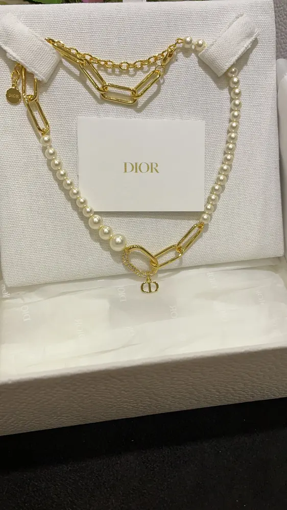 [Dior’s latest pearl necklace] consistent ZP brass material