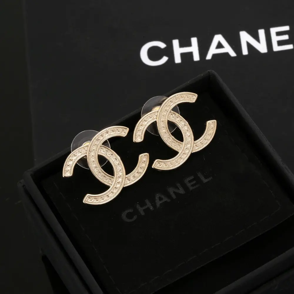 Chanel gold earrings