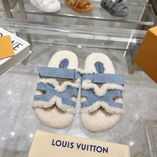 Hermes The latest fashion trend Teddy wool H slippers