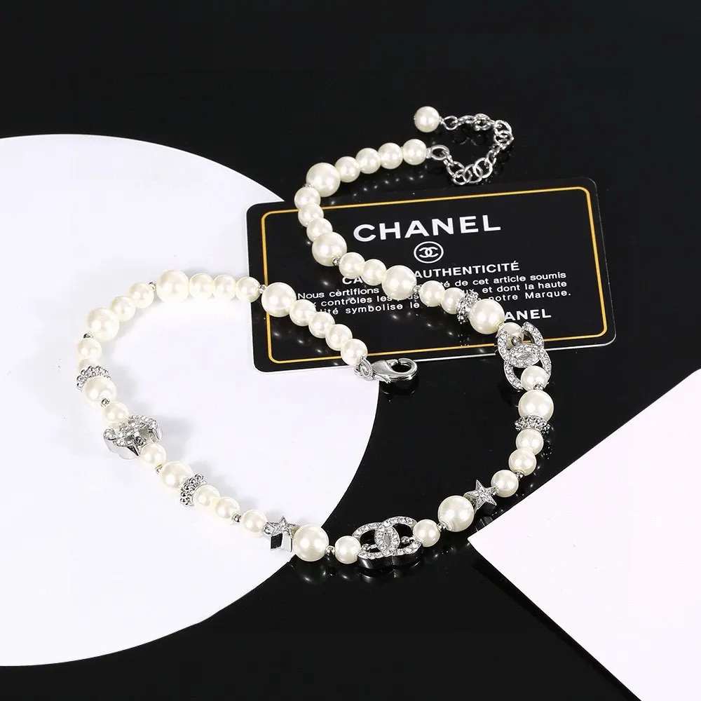 Chanel 100th Anniversary Pearl Necklace and Clavicle Chain