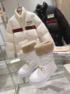 Gucci Merino sheepskin and fur snow boots