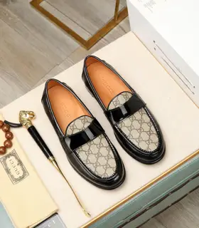 Gucci formal leather shoes Italy imported cowhide + top imported water-dyed cowhide lining