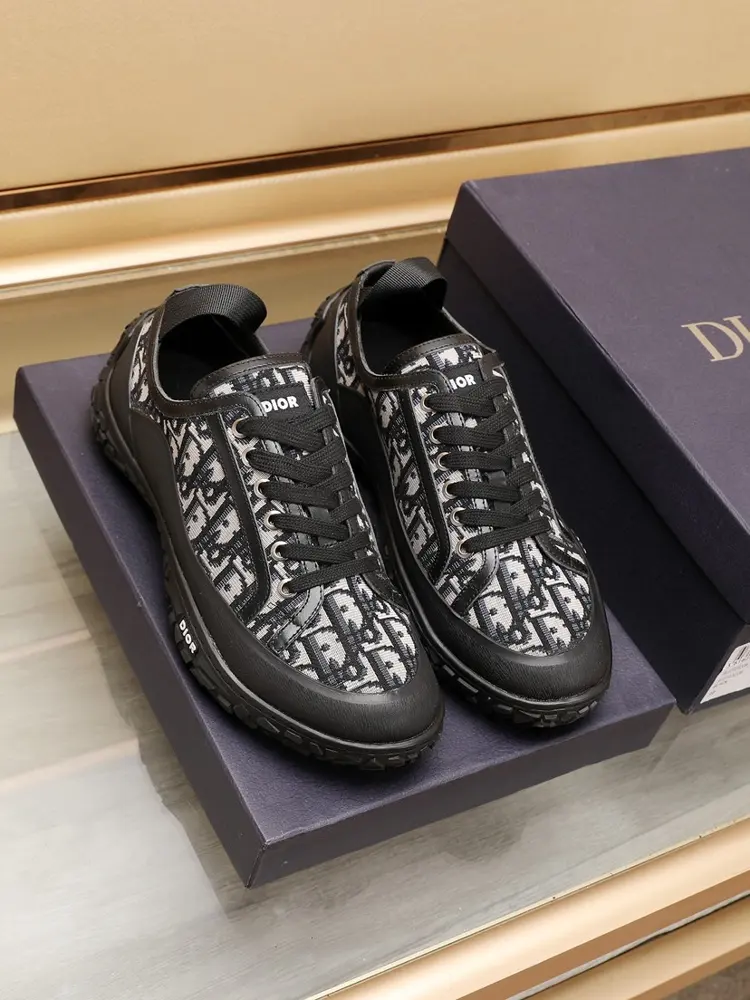 Dior classic casual shoes Italian original brand totem cloth sewn with brand cloth label