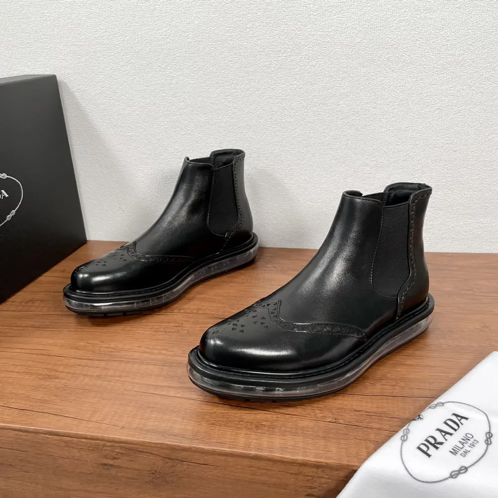 Prada men’s high-top slip-on air cushion shoes