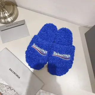 Balenciaga autumn and winter trendy wool slippers