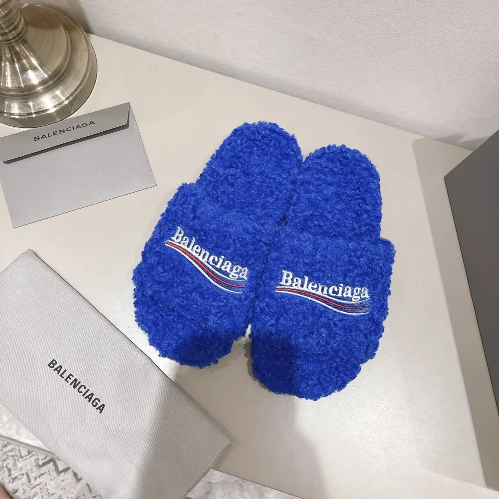 Balenciaga autumn and winter trendy wool slippers